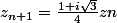 z_{n+1}=\frac{1+i\sqrt{3}}{4}zn